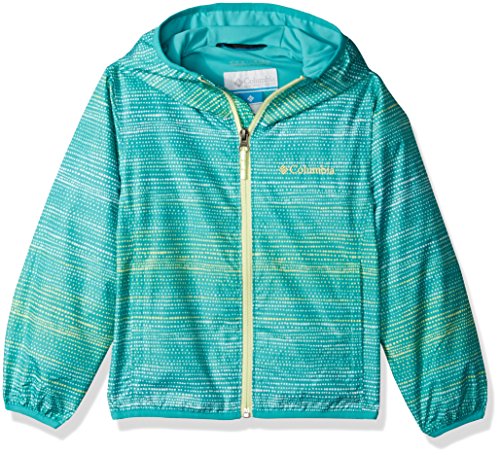 Columbia Boys' Big Girls' Pixel Grabber II Wind Jacket, Miami Dotty Stripe, L