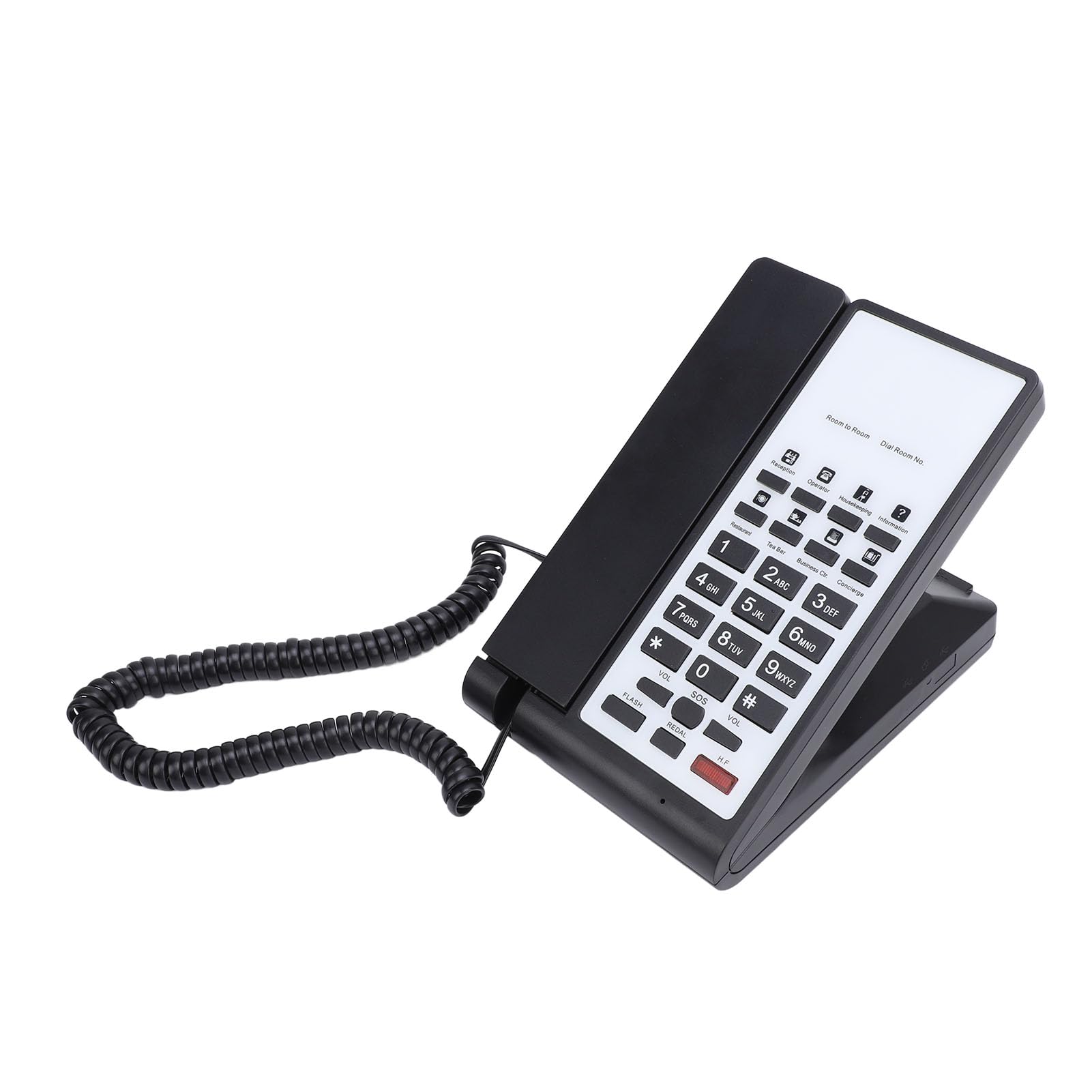 Telefono Aziendale con Filo Robusta Regolazione del Volume delle Chiamate in Vivavoce per Uffici Bancari ABS Bianco 1 Set