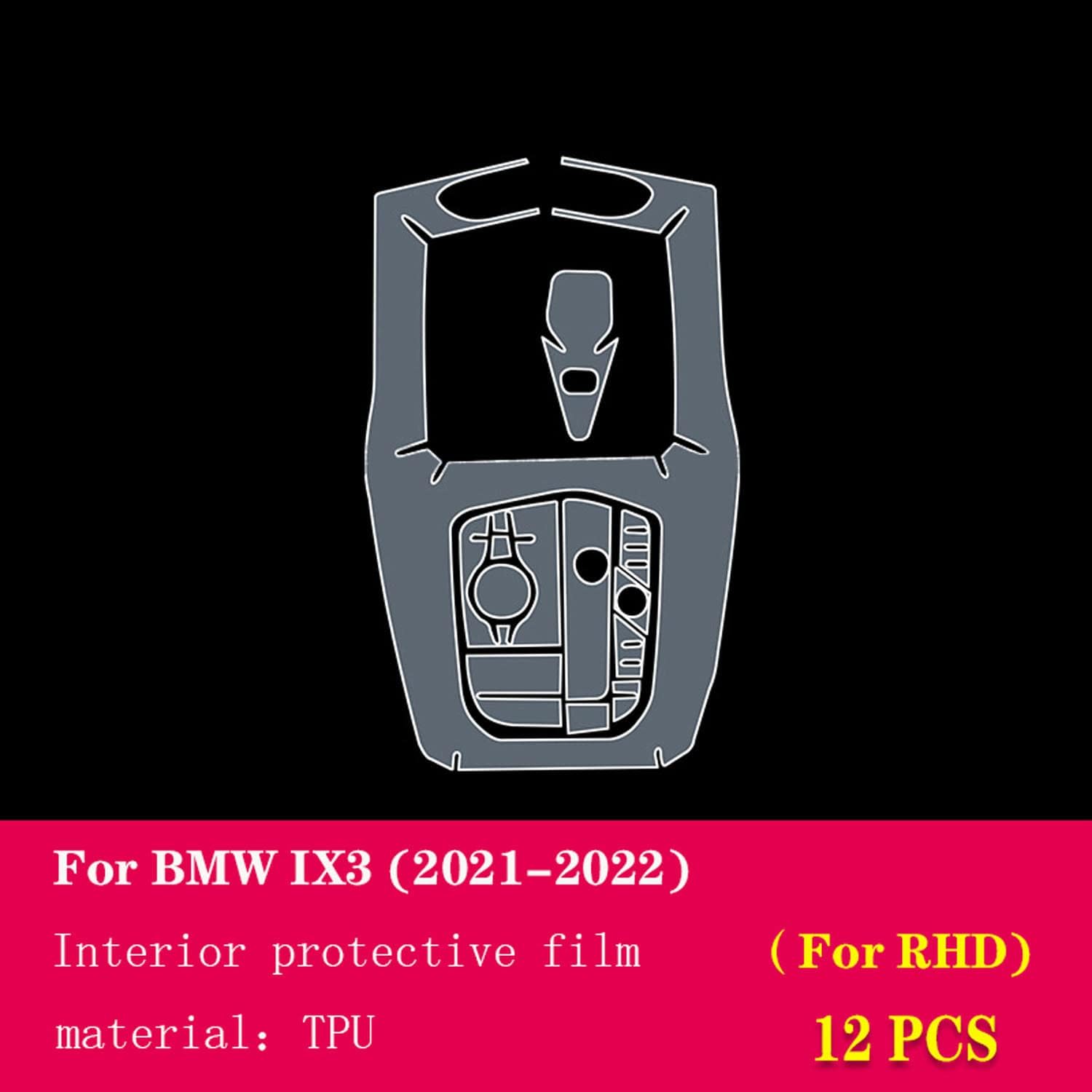 LAVIYE Car Interior Center Console Transparent TPU Protective Film Anti-scratc Repair Film Accessories Refit，for BMW G08 ix3 2021-2023