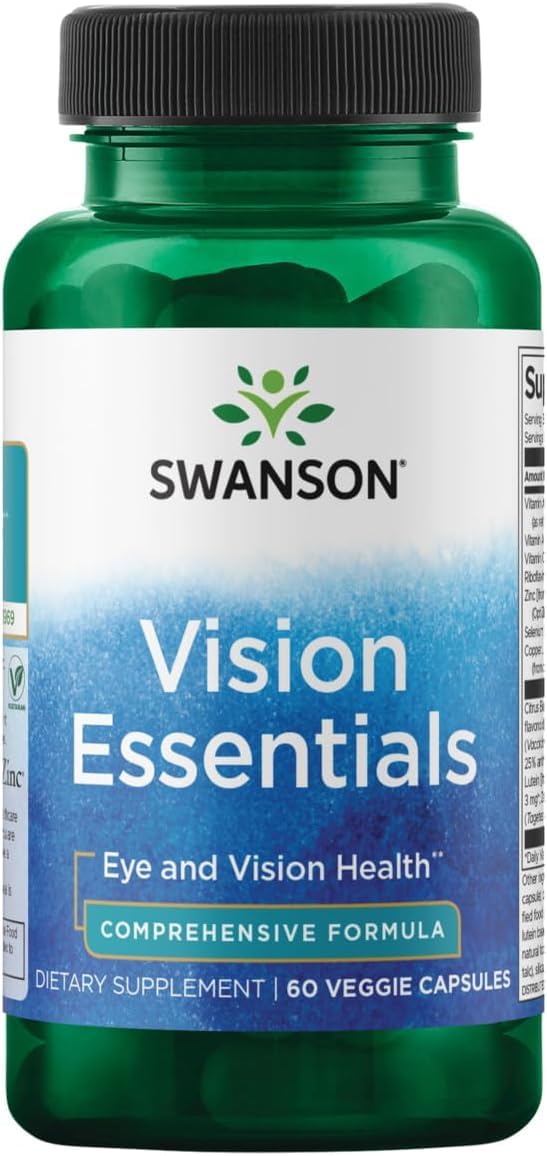 Swanson Vision Essentials, Eye Antioxidants, 60 Veg Capsules