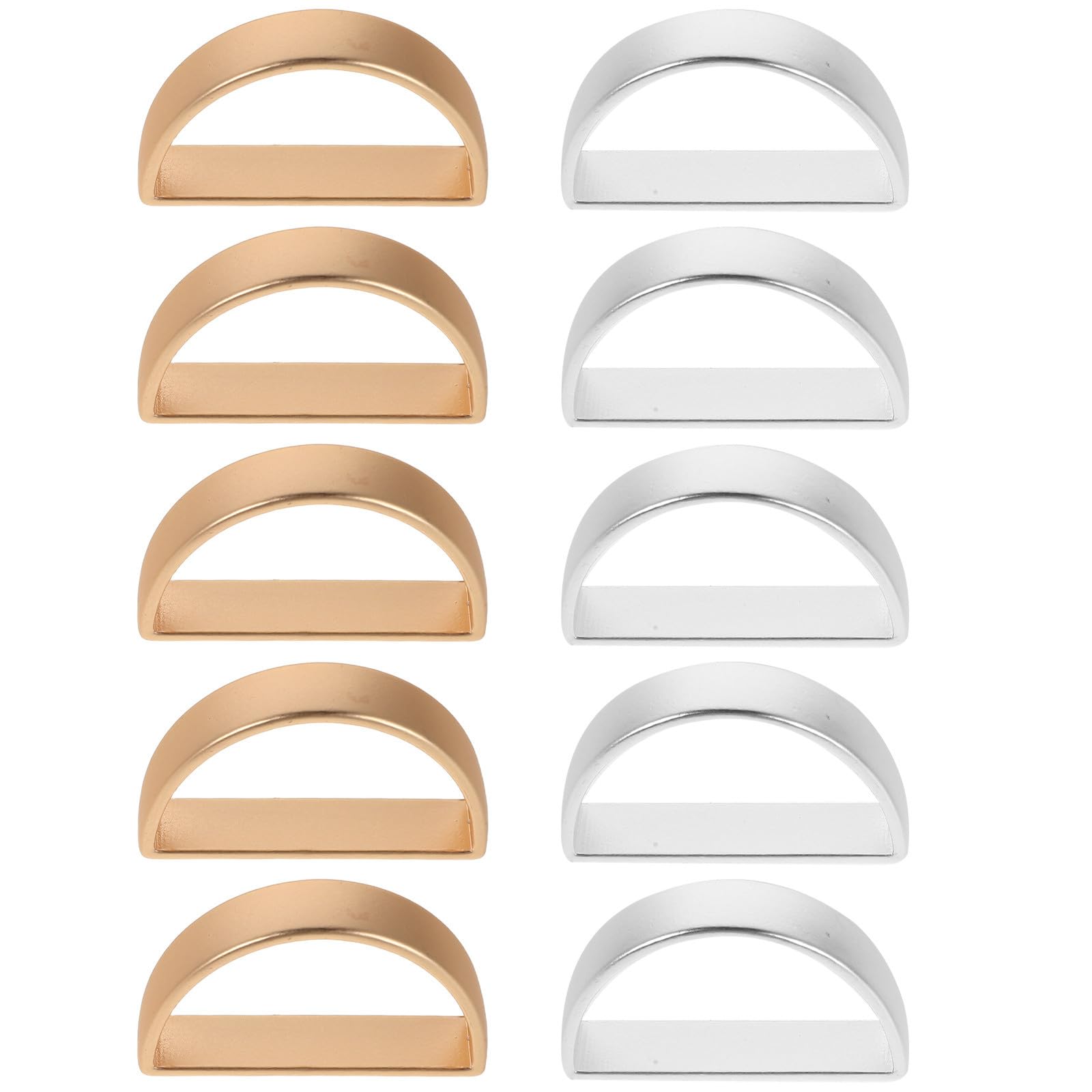 Servilleteros de metal anillos para servilletas de aleación de zinc en forma de D semicirculares