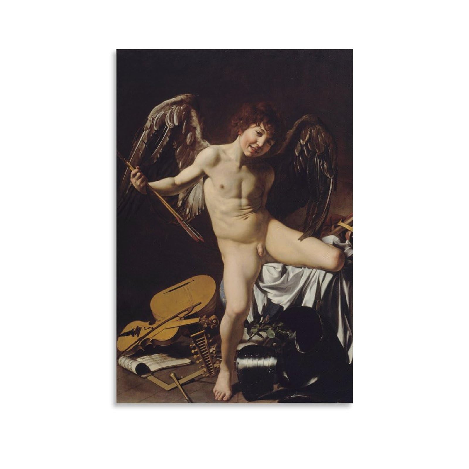 Painting Portrait Study Caravaggio Amor Vincit Omnia Wall Art Prints Poster Poster Cool Artworks Painting Wall Art Canvas Prints Hanging Picture Posters 12x18inch(30x45cm)