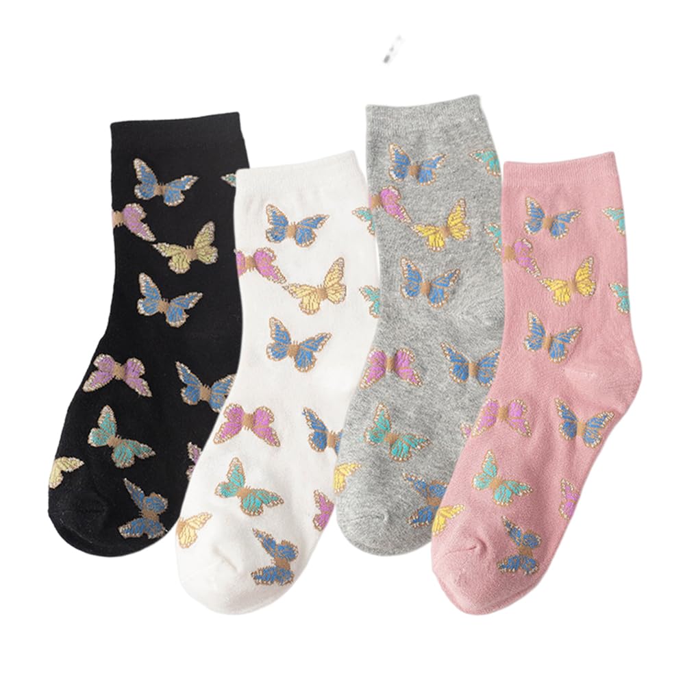 Benefeet SoxWomens Funny Crew Socks Girls Cute Patterned Dress Socks Cotton Funky High Ankle Socks Athletic Mid-calf Socks