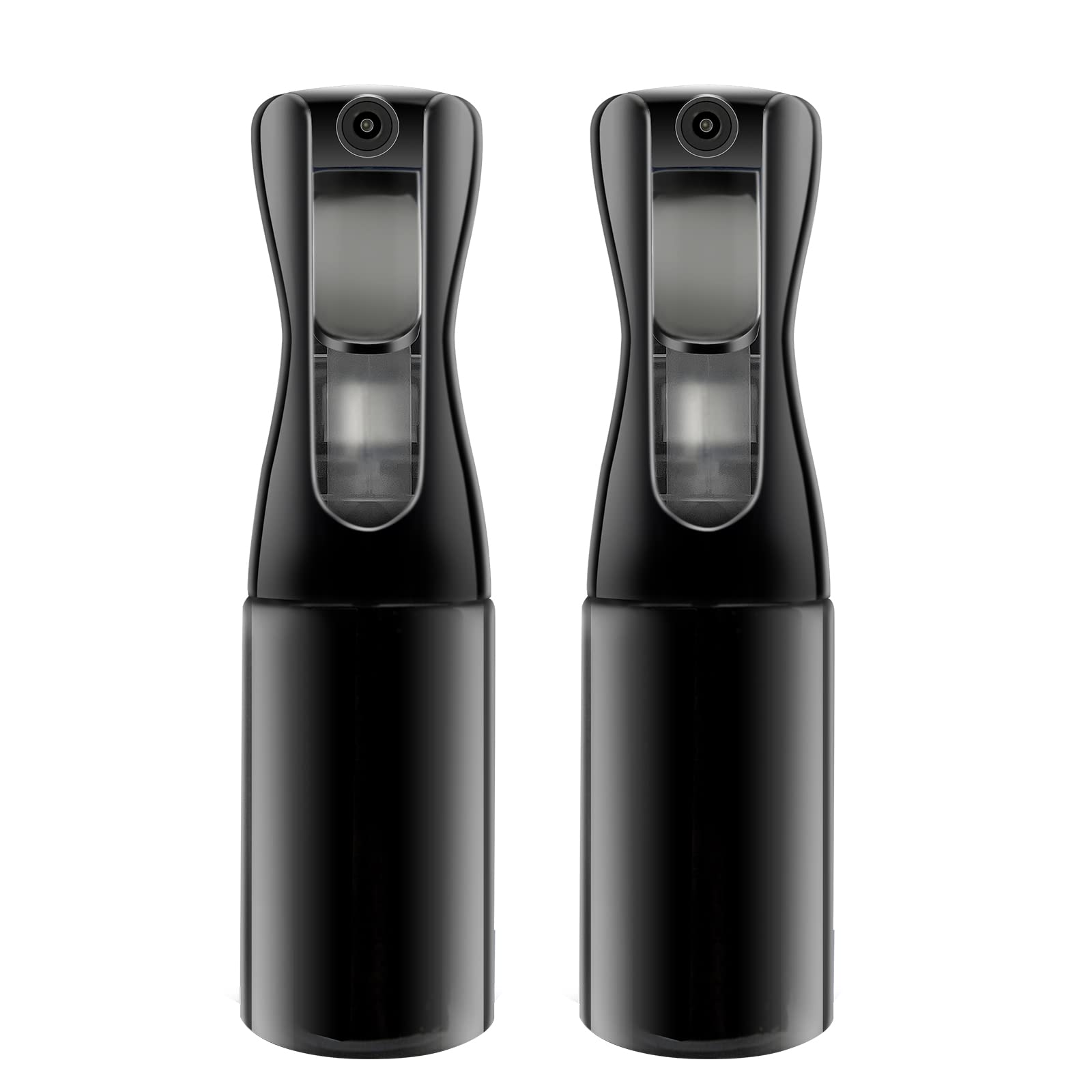 ANGLUX Sprühflasche für Haare, 200 ml, leer, feiner Nebel, ultrafein, kontinuierliche Sprühflasche, feiner Sprühflasche für Haarstyling, Reinigung, Pflanzen, Nebel und Hautpflege, Schwarz