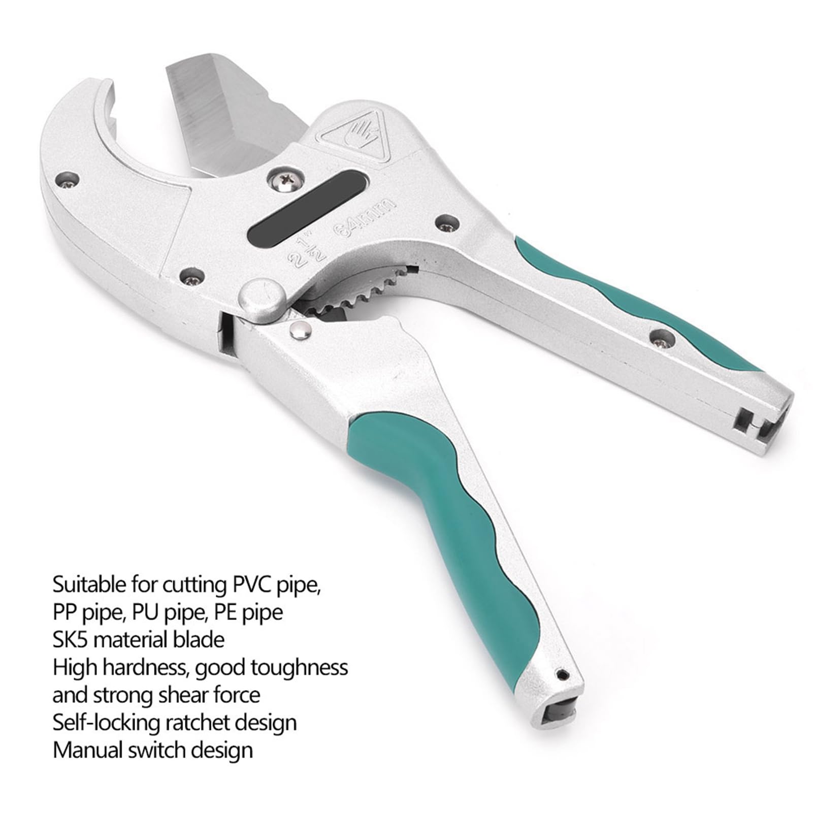 Coupeur de Tuyaux 64mm pour PVC PPR PE - Outil de Coupe Professionnel Résistant et Précis Idéal pour Plomberie et Bricolage à la Maison