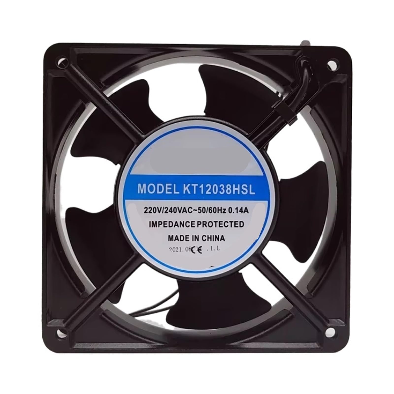 TPKMVGAP KT12038HSL AC 220V 0.14A 120x120x38mm 2-Wire Server Cooling Fan