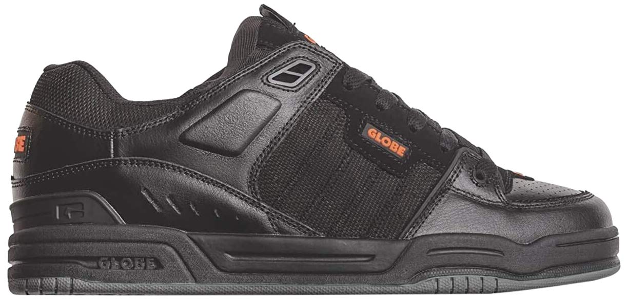 Globe Boy's Skateboarding Shoes, Multicolour Black Black Orange 000, 7.5 us