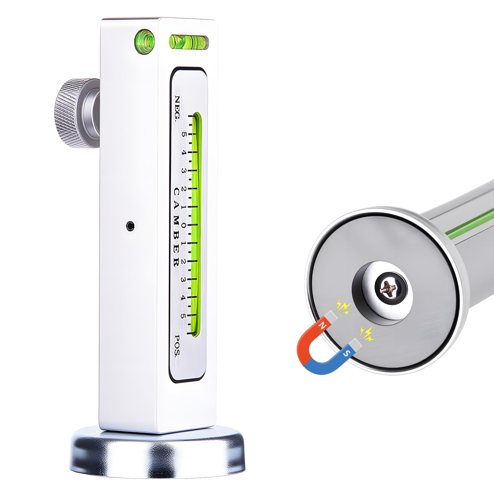 Herramientas universales de alineación de ruedas, kit de herramientas de calibre magnético para coche, herramienta de calibre magnético ajustable universal