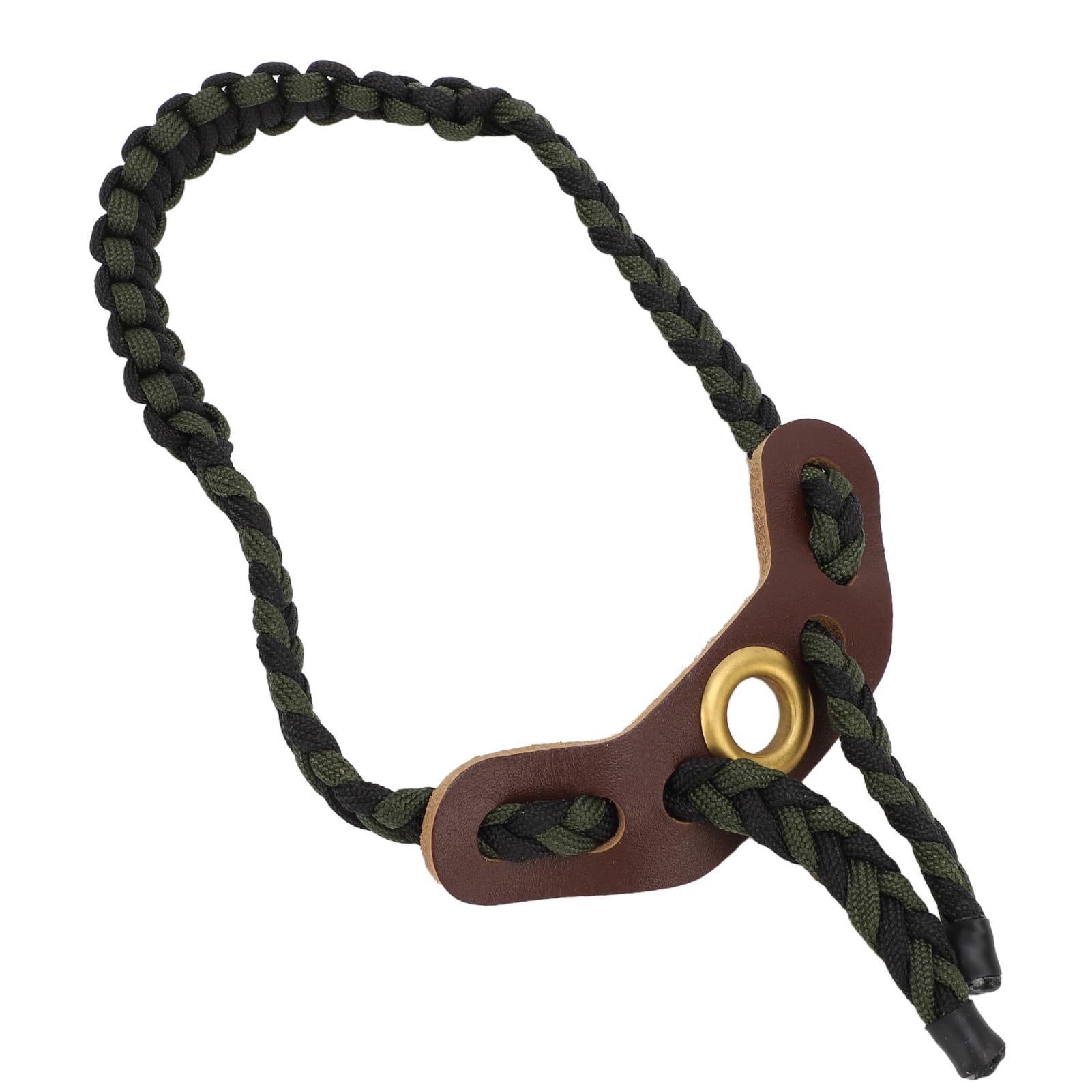 Tbest Bow Wrist Sling, Faux Leather and Nylon Archery Bow Wrist Sling with Selected Rope for Competition
