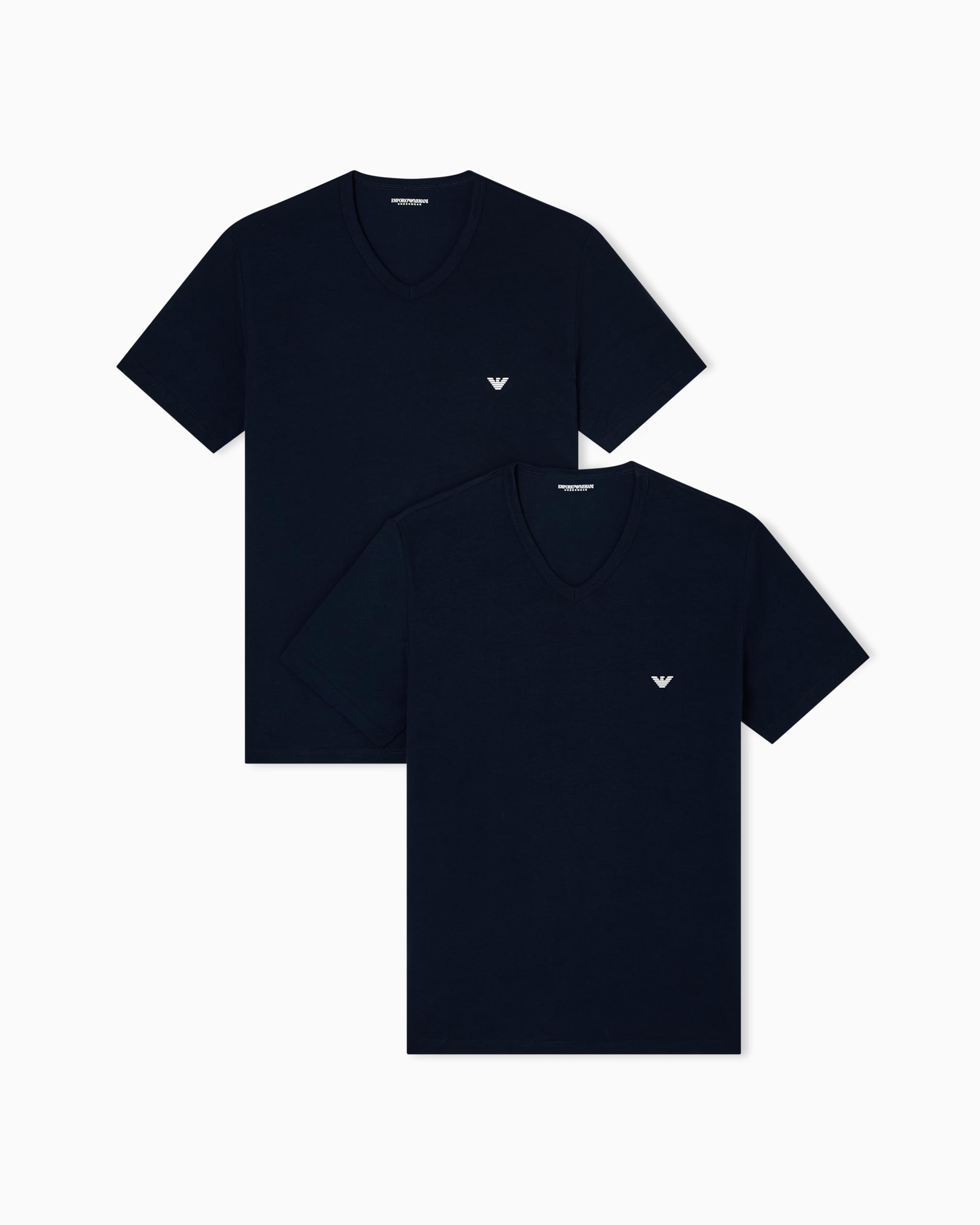 Emporio Armani Herren Core Logoband 2-Pack T-Shirt T-Shirt mit V-Ausschnitt, 2er-Pack (2er Pack)