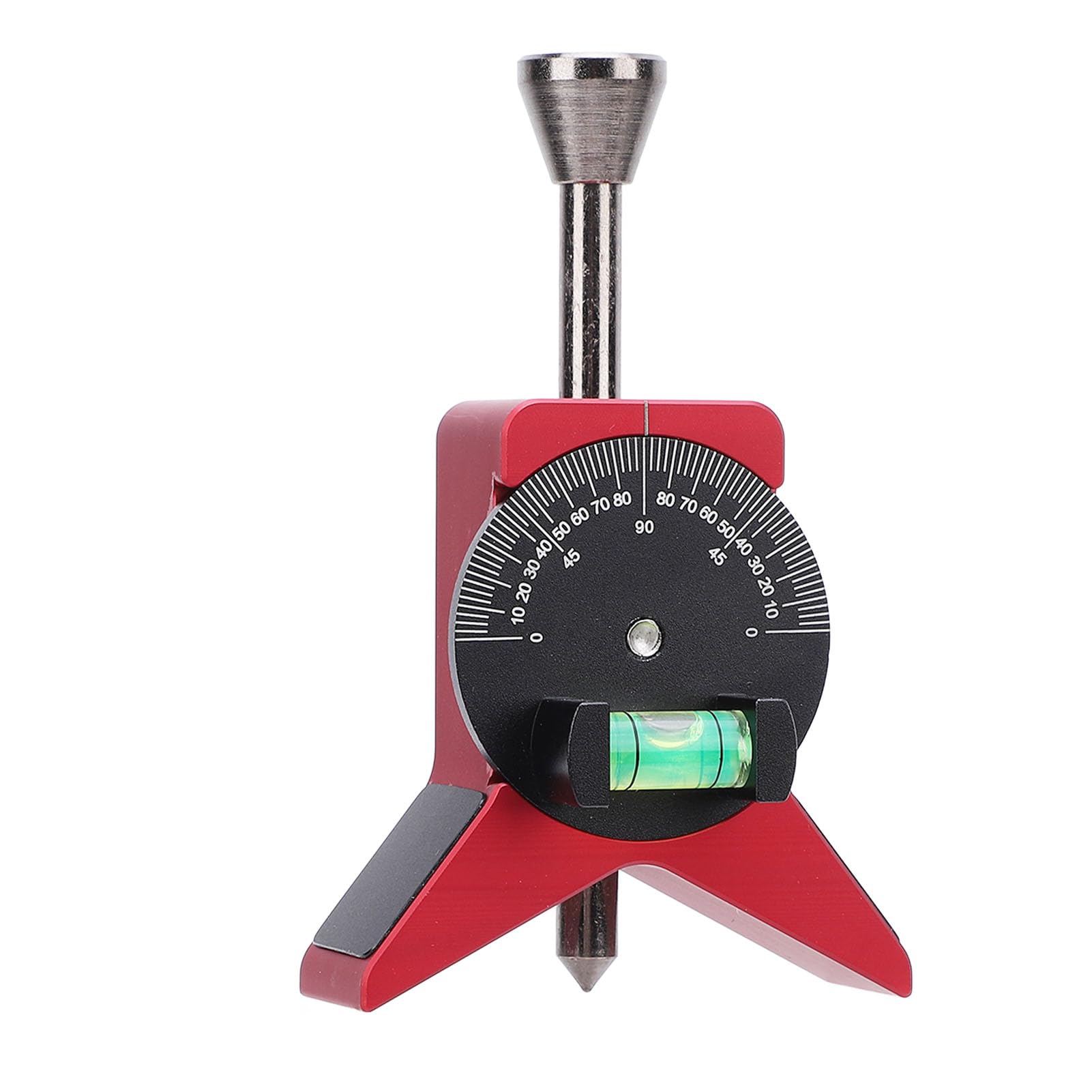Magnetic Pipe Center Finder With Bubble Level - For 1.5" To 12" Pipes, Aluminum Head, Safety Punch