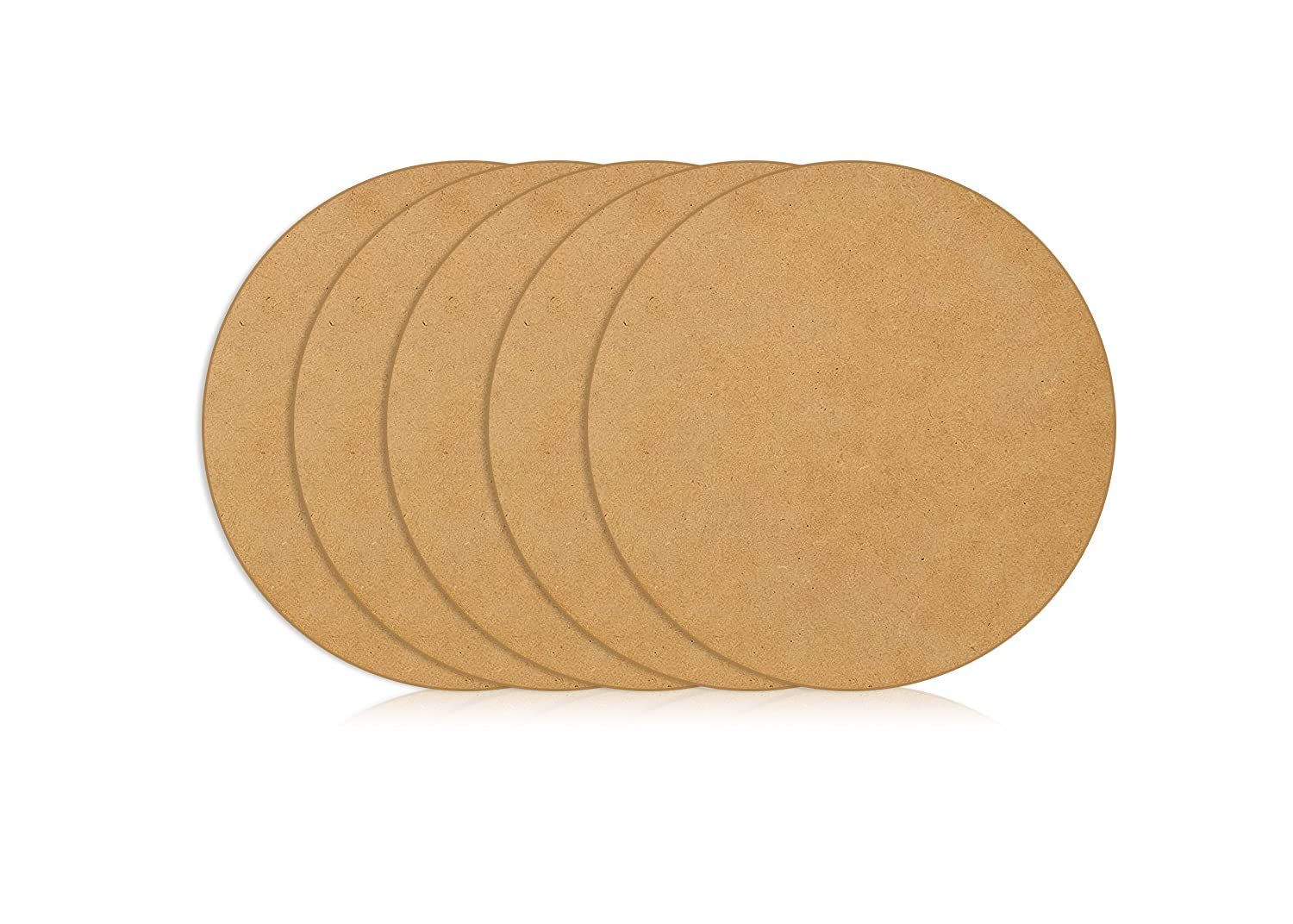 M Fabrics Wood with Craft Round Circle MDF Pine Board Wooden Board for Art and Craft-2.5mm Thick Unfinished Round Wood Slices for Resin Art, Mandala Art,Pyrography, Painting (Set of 5) - (18 Inches)-image-10
