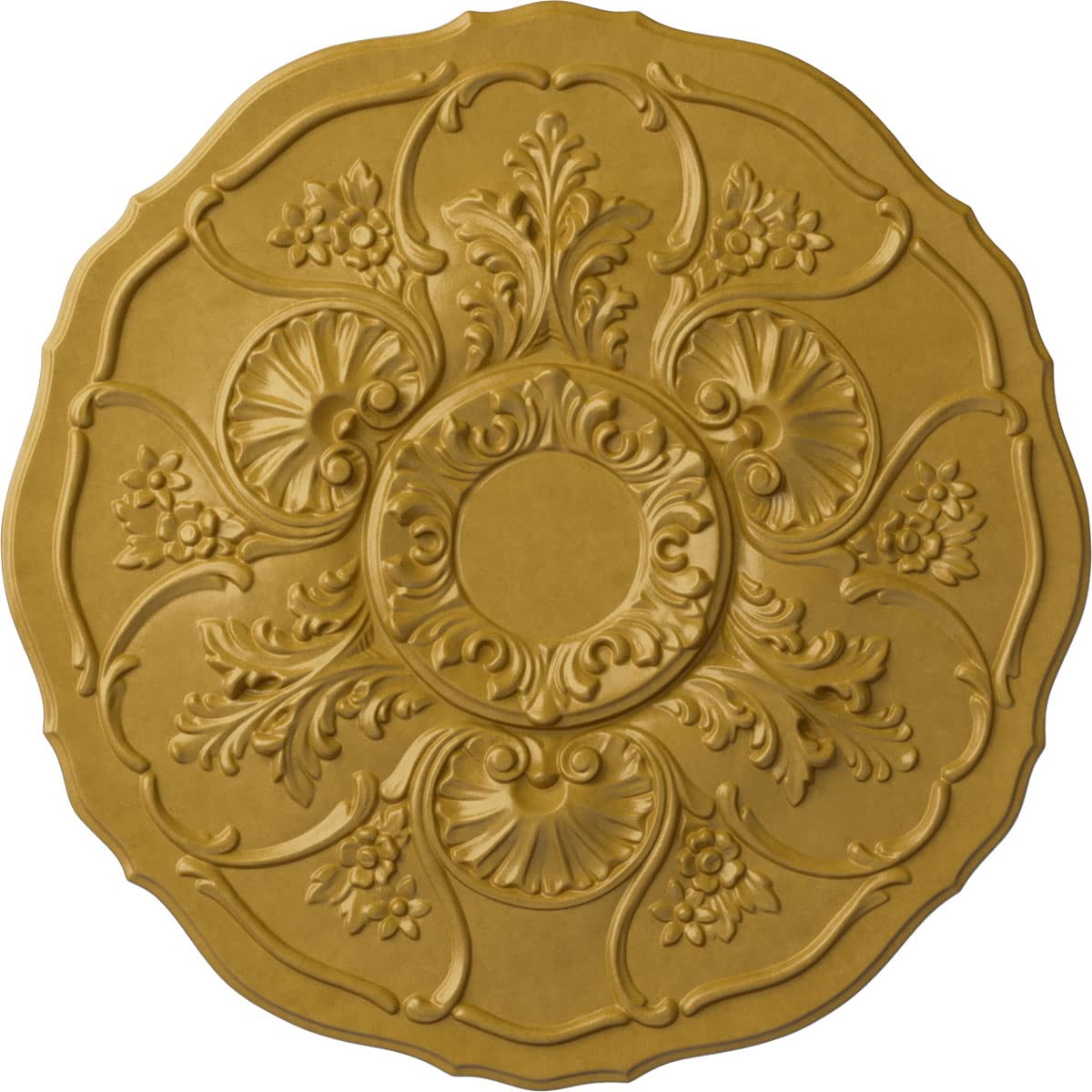 Ekena Millwork CM22CNIGS Cornelia Ceiling Medallion, 22 1/2 OD x 1 1/2 P, Iridescent Gold