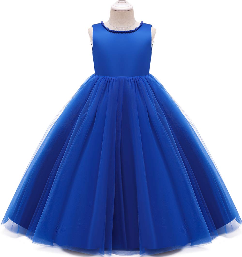 Jup'Elle Mädchenkleid mit Rüschen aus Spitze für Party, Hochzeit, Blumenmädchen, Camille, 4 Jahre, Camille Blue, 4 Jahre