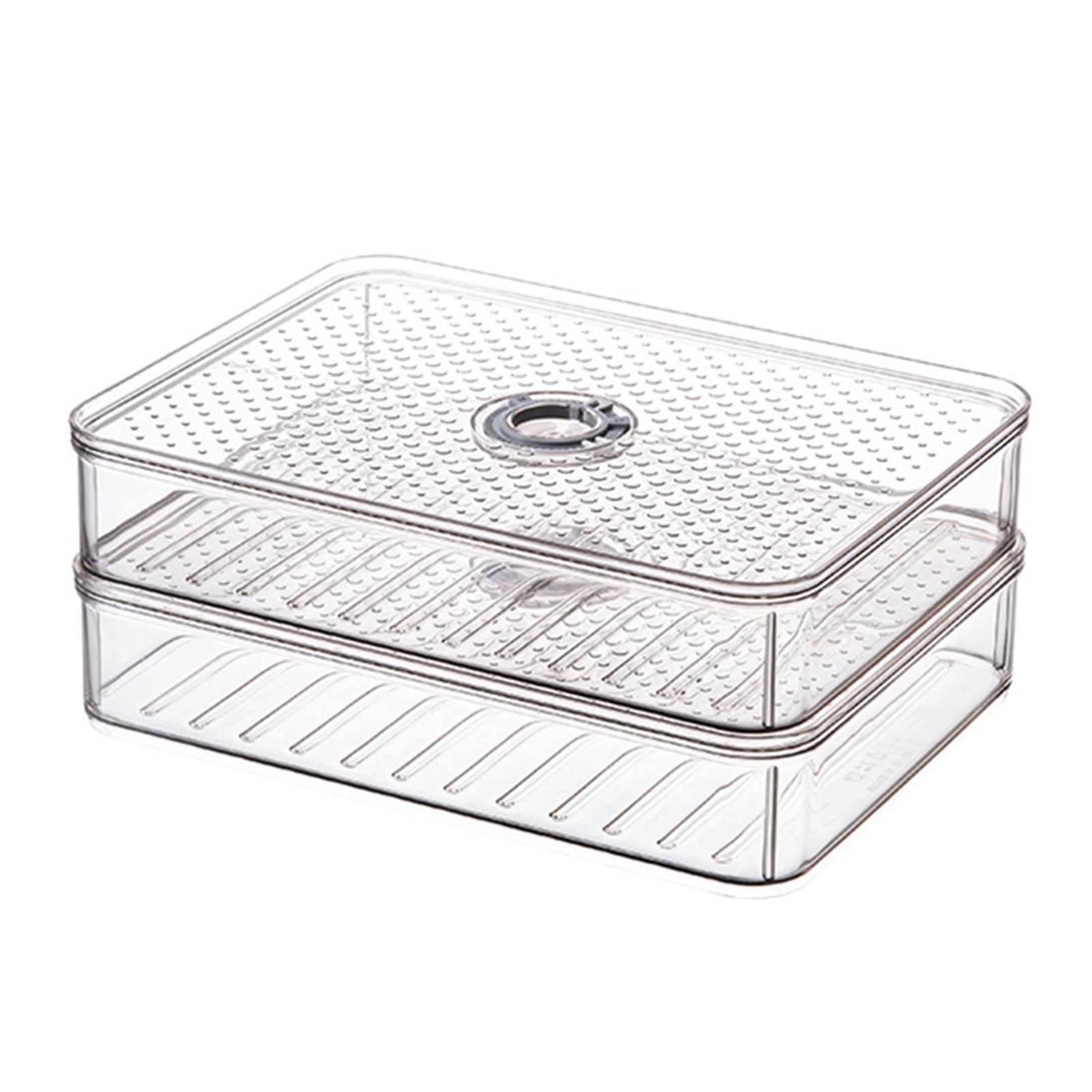 Estuche Organizador para Nevera con Soporte para Huevos con Temporizador, contenedores apilables para Nevera, albóndigas, Soporte para Huevos Vegetales, contenedor de Almacenamiento de Alimentos
