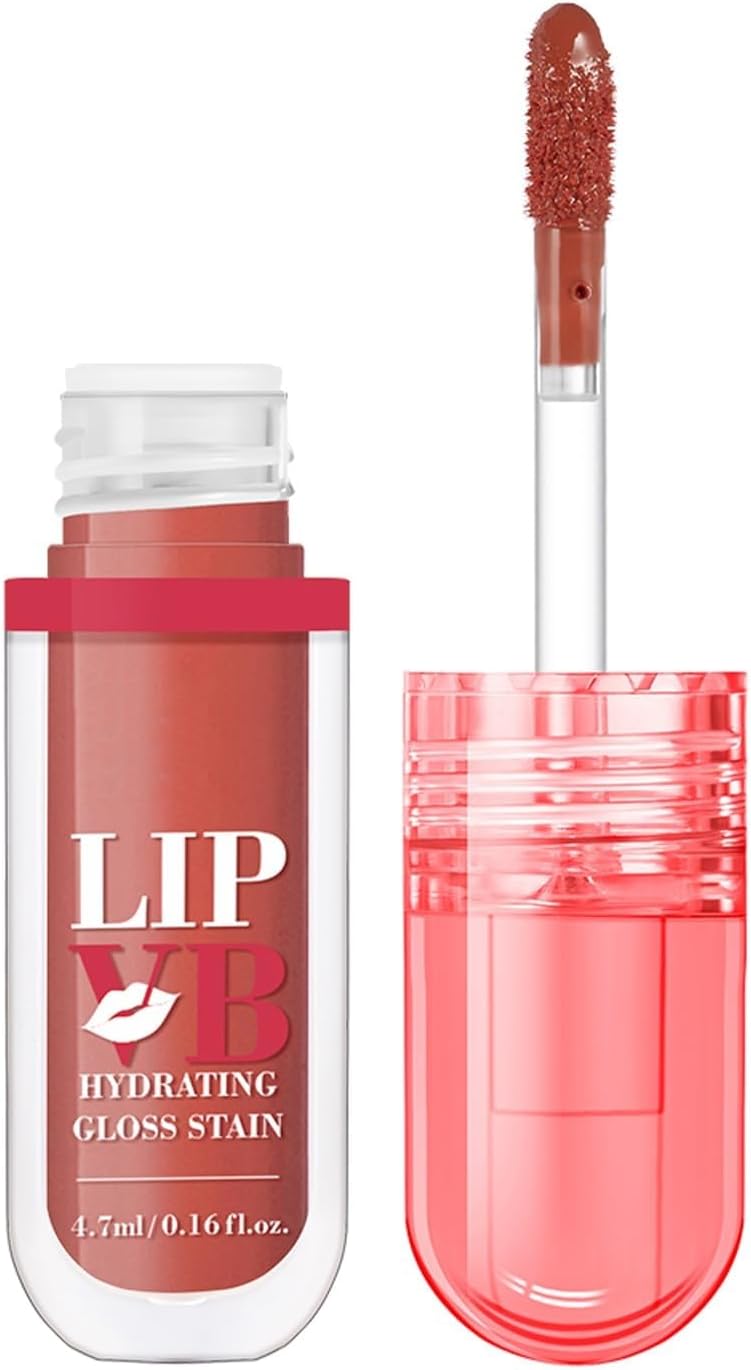 LIP VB Hydrating Gloss Stain – Lip Tint Gloss with 12HR Hydration Long-Lasting Moisture & Shine, Smooth Lip Stain with Glossy Finish, Non-Sticky, Rich Color for All Skin Tones (#1 HYDRA HONEY, 1)