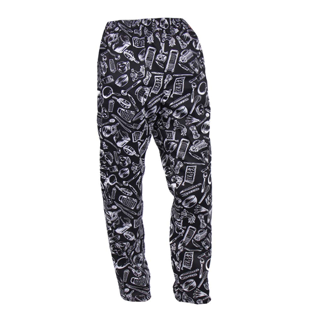 Chef Baggy Pants Chef Uniform Cook Culinary Appare Chili Wzór L