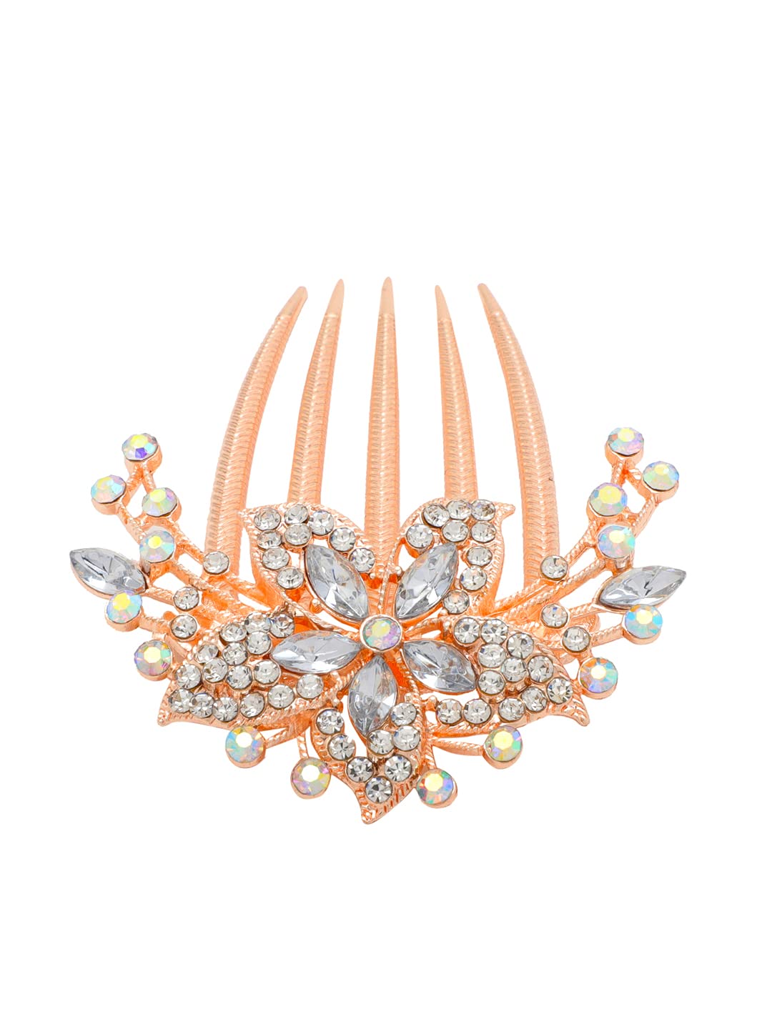 Yellow Chimes Comb Pin for Women Hair Accessories for Women Floral Comb Clips for Hair for Women Western Crystal Hair Pin Bridal Hair Accessories for Wedding Side Pin / Comb Pin / Juda Pin Accessories for Women 2