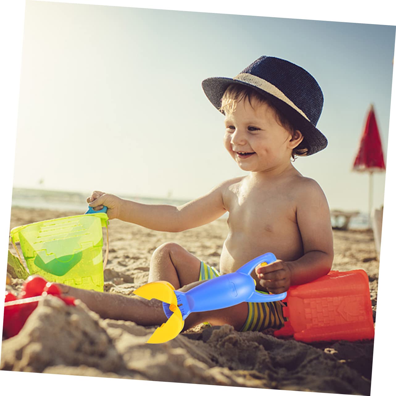 UKCOCO 2 Piezas Juguete de Playa para y Resistente Adecuado para Agarrar Arena Diseño Ergonómico para Aire Color Azul para Actividades Veraniegas