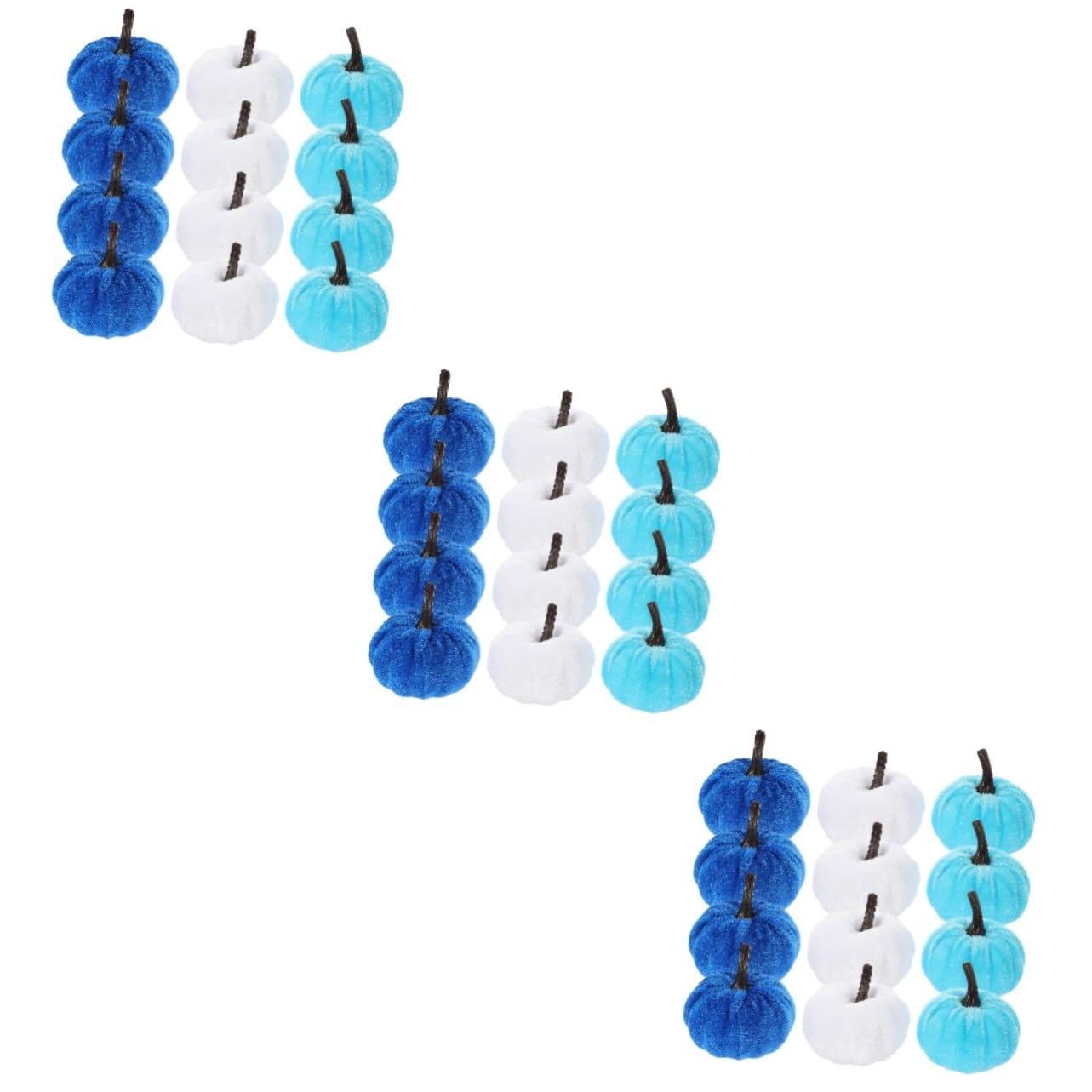 Zerodeko 3 Set Zucca Di Flanella Di Simulazione Bandiera Di Compleanno Di Halloween Falso Zucca Decorativa Autunnale Kit Di Halloween Gonfiabile Autunno Ghirlanda Flanella 12 Pezzi*3