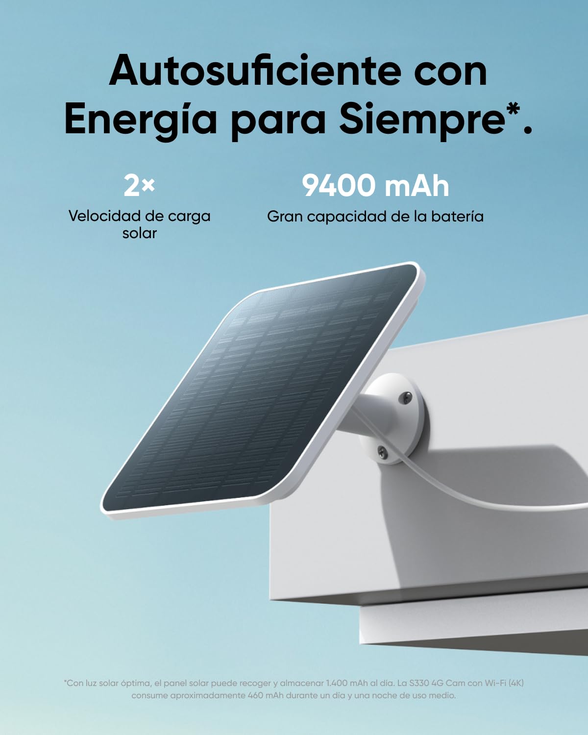 eufy Security Camara vigilancia WiFi Exterior 4G LTE CAM S330 | 4K UHD con movimiento horizontal y vertical, panel solar, seguimiento IA de personas y vehículos, con SIM