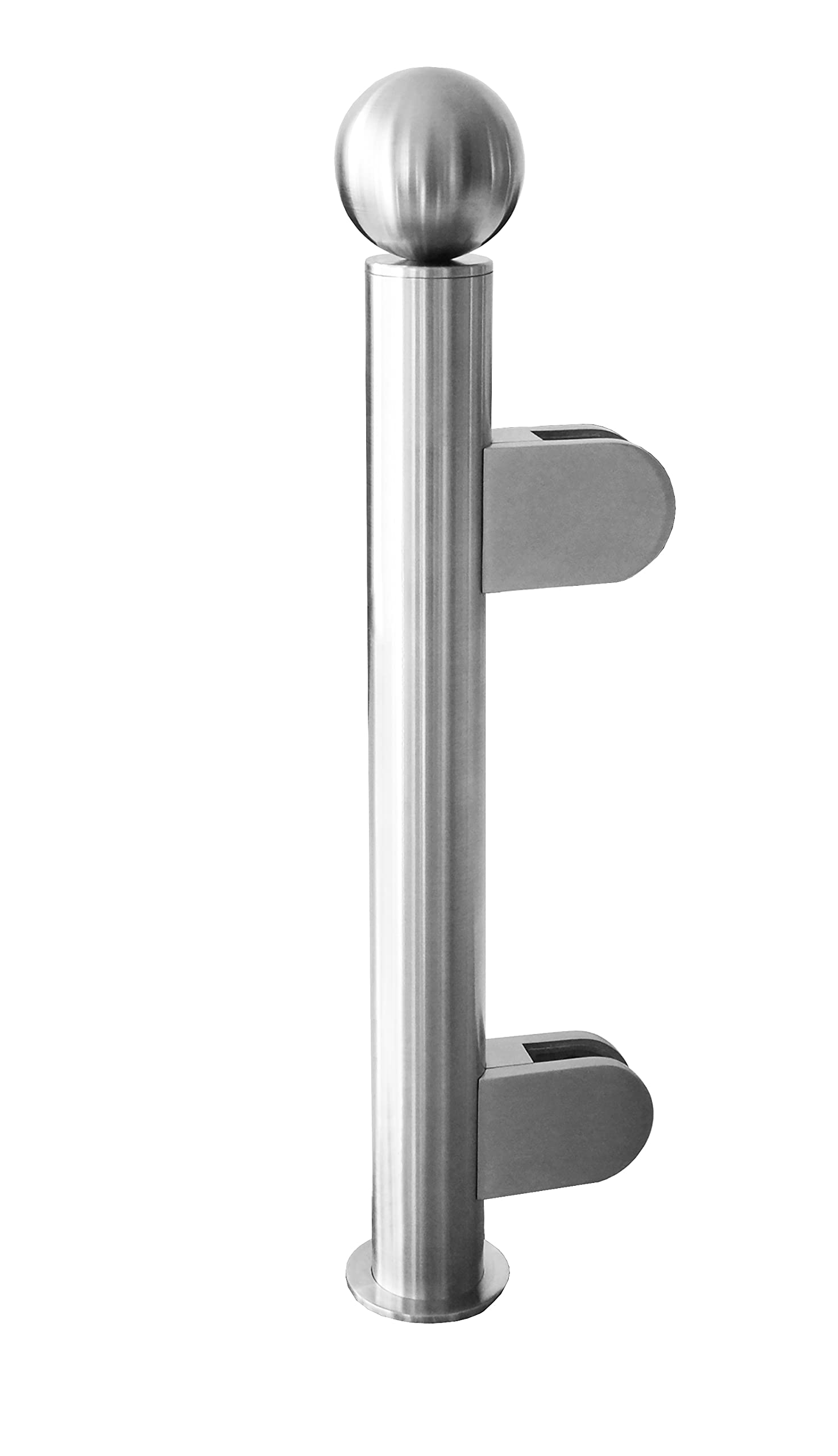 Hustenschutz Spuckschutz Edelstahl Pfosten Thekenaufsatz Glasaufbau Produktion (Model: 21, RS - Rechts)
