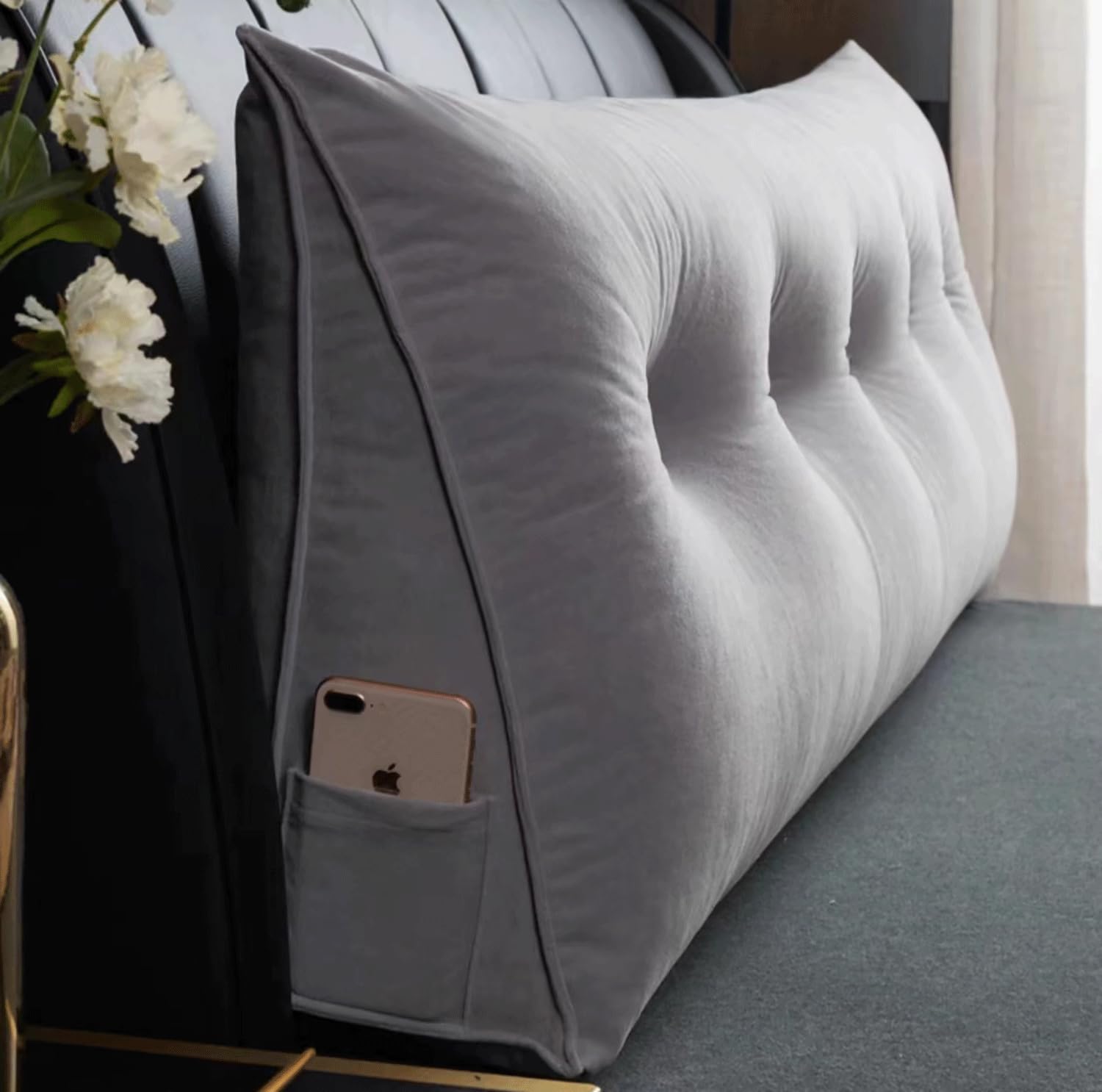 Oreiller compensé pour lit de repos et lecture confortable au lit 200cm