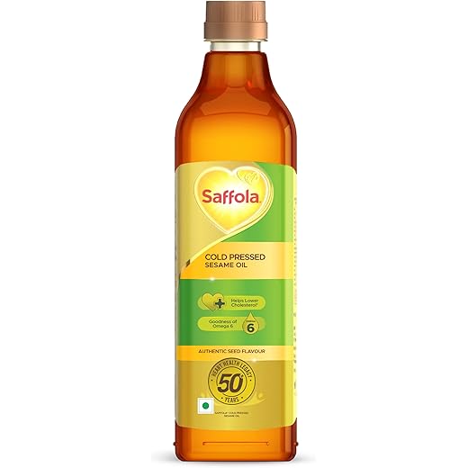 Saffola Cold Pressed Sesame Oil 100 Cold Pressed Sesame See