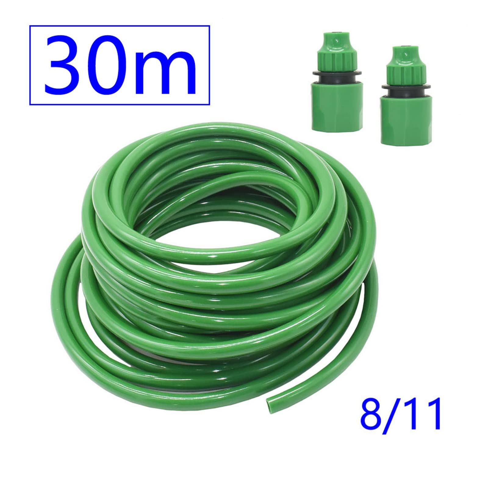 ISCBAFYX 50-10 m Vert ; Arrosage du Tuyau d'irrigation du ; Conduite d'eau Flexible 4 mm 8 mm largement utilisée (3I8 x 30 m)