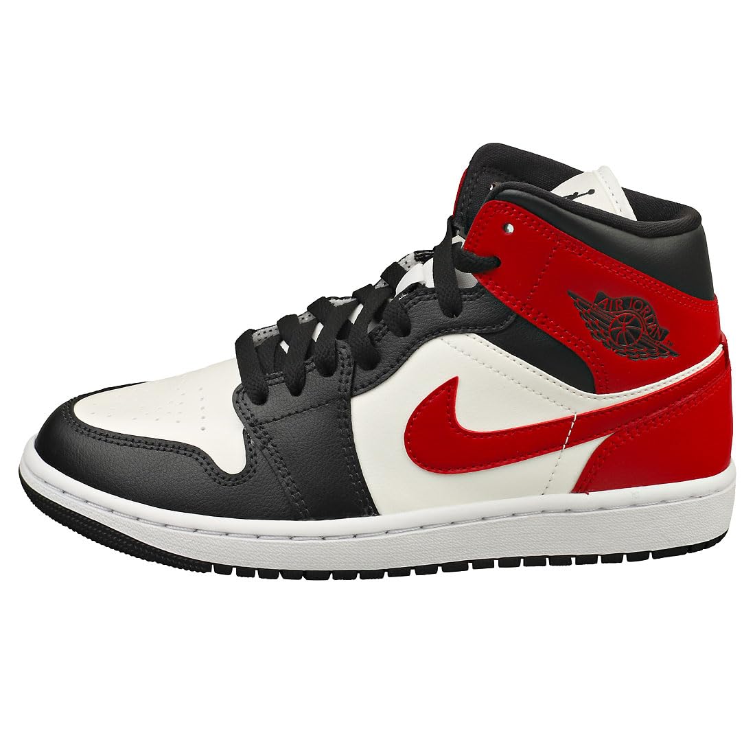 Jordan Air 1 Mid Sail/Gym Red-Off Noir-Blanc (BQ6472 160)