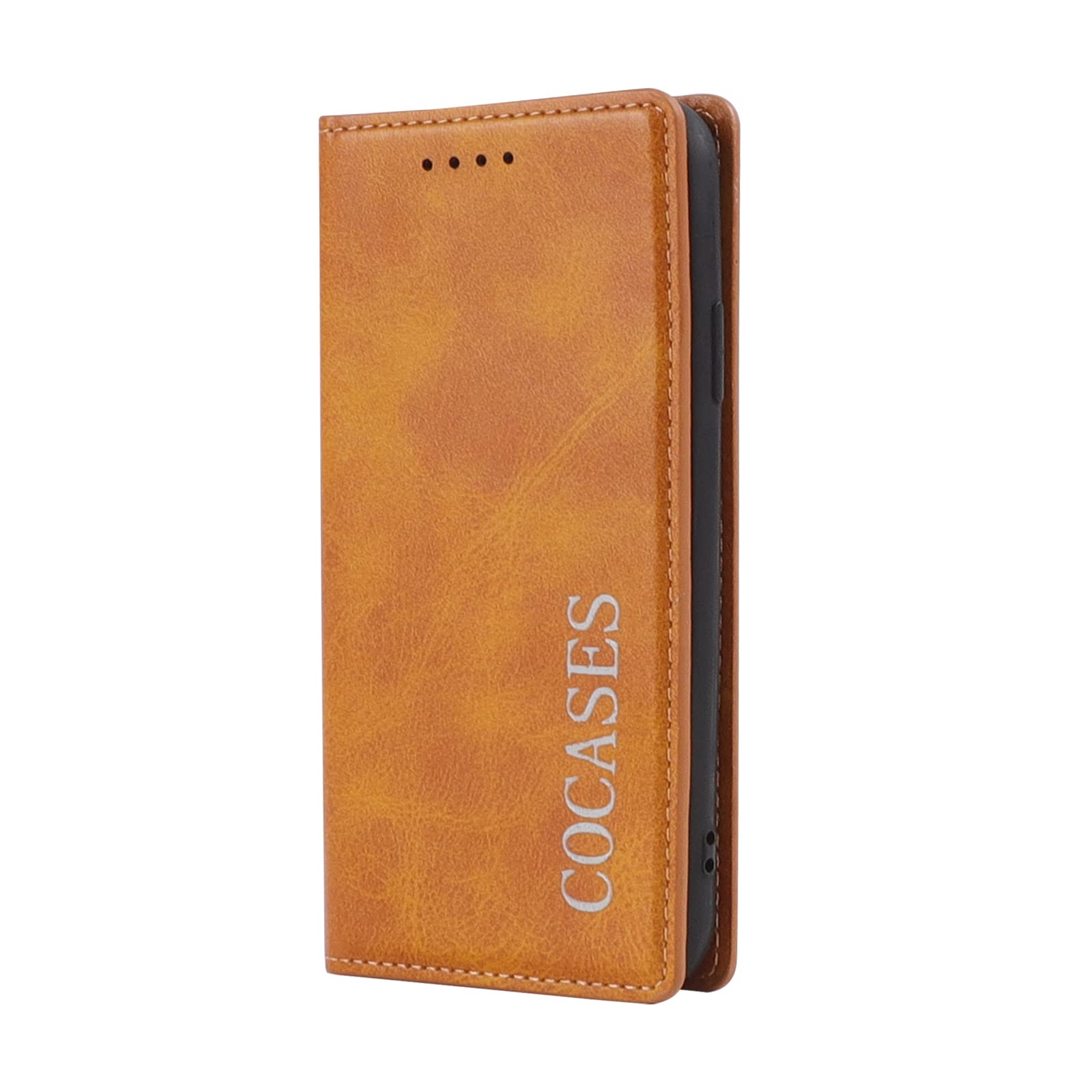 COCASES Wallet Case Compatible with iPhone 8 Plus, iPhone 7 Plus, iPhone 6/6s Plus, Detachable Flip Folio Cover Magnetic PU Leather Card Slot Wristlet (5.5'' Brown)