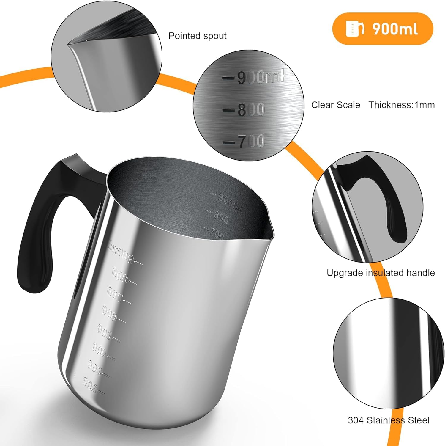 Kit per la realizzazione di candele Ohcans, forniture per la creazione fai da te con cera di soia per adulti, con 900ml di bollitore, cera di soia, stoppini, termometro