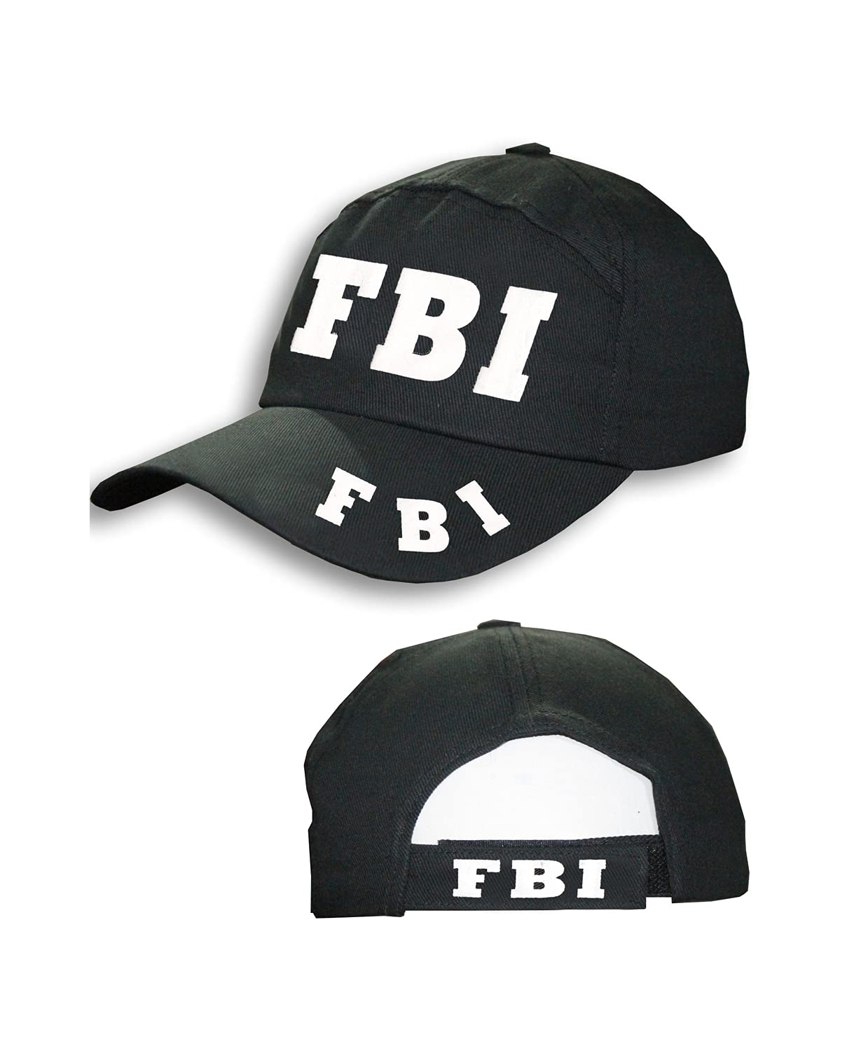 The Fancy Dress Unisex Fbi The Fancy Dress® Mens Military Combat Black Swat Security Army Baseball Cap Hat Sun Visor (Fbi)
