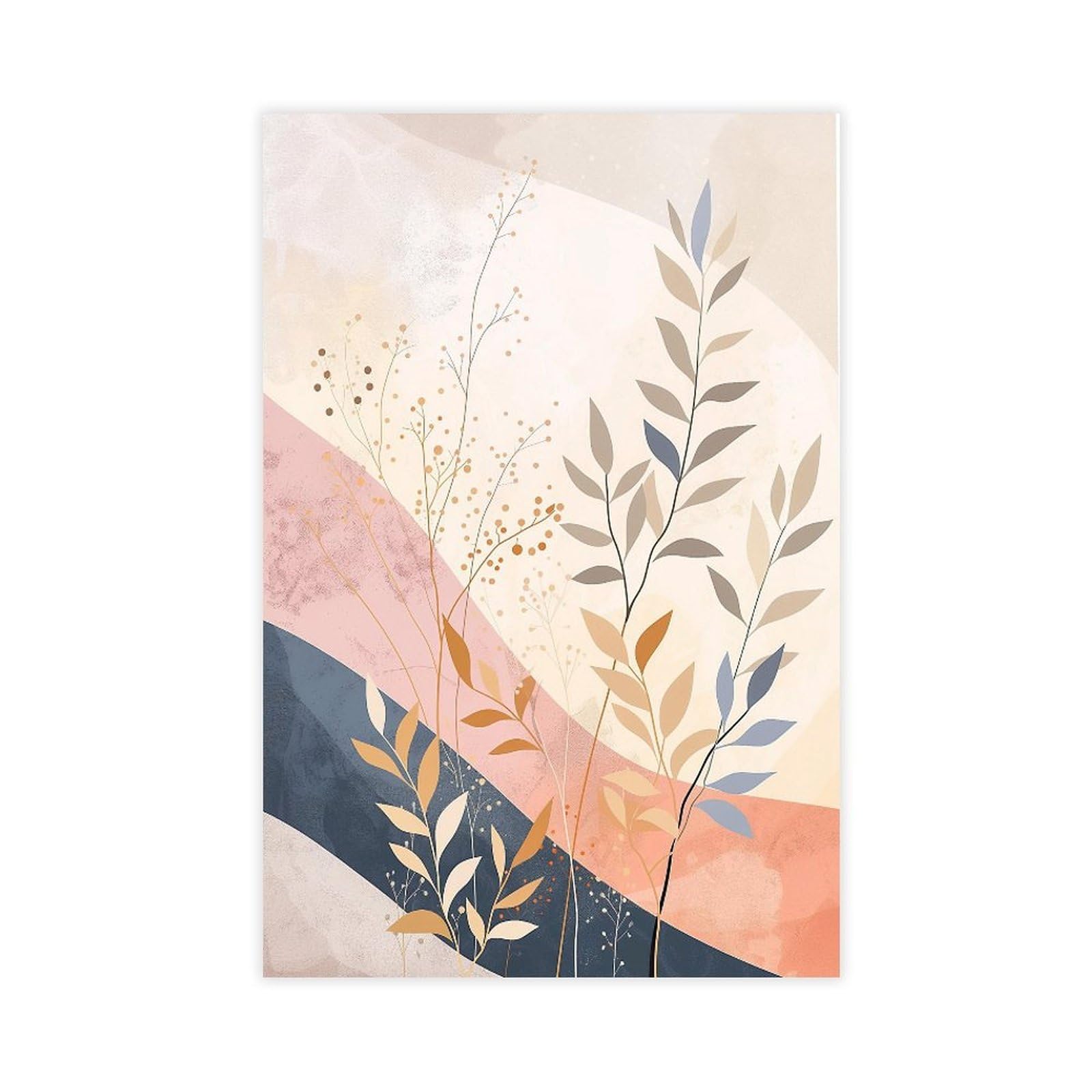Bareronor Modern Plants Canvas Poster Bedroom Decor Landscape Office Room Decor Gift 24" L X 36" W