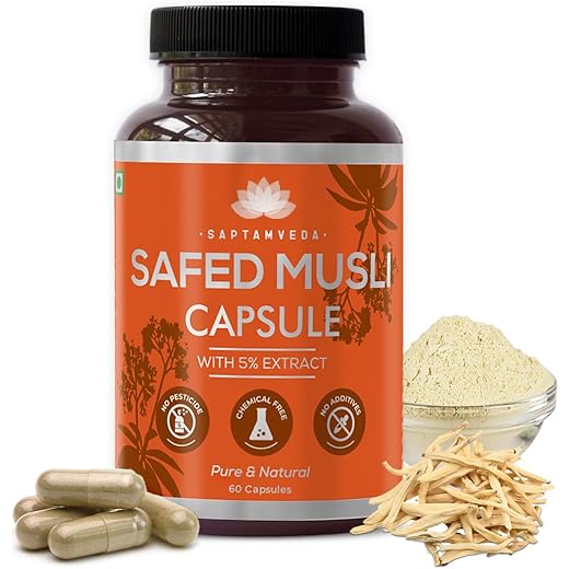 SAPTAMVEDA Safed Musli Capsules 60 Caps Pack