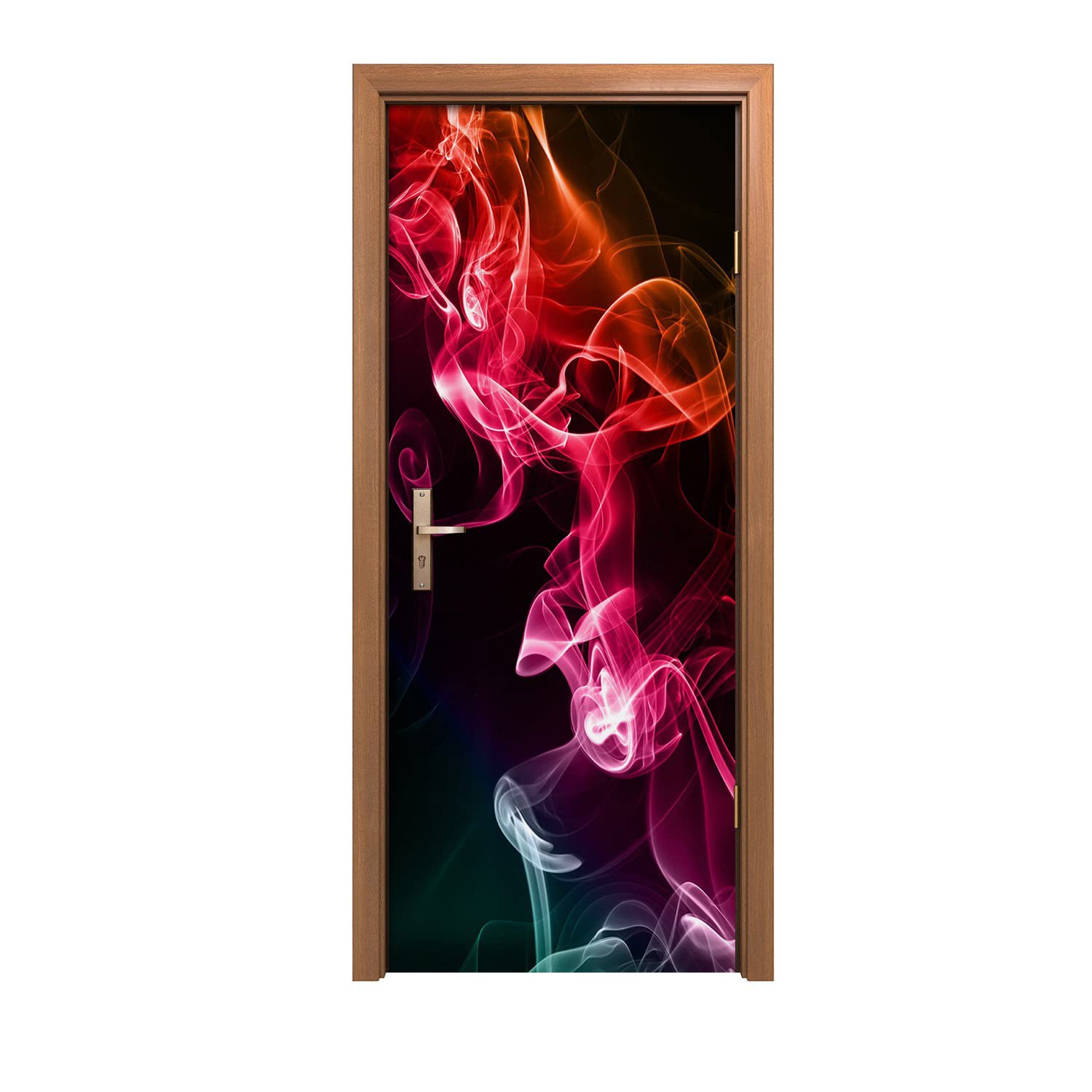 Autocollant de porte décoration murale 90x200cm motif fumée