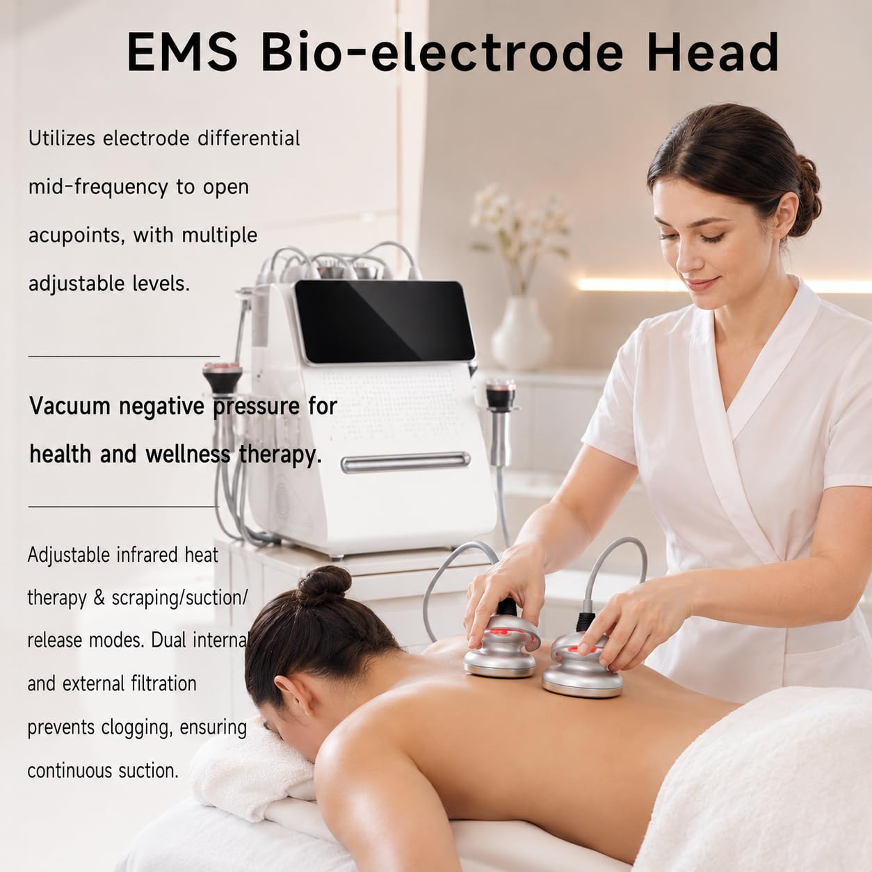 macchina di contorno del corpo di vuoto rf 80K, dispositivo 11-in-1 | Cavitazione 80K, RF 1MHz, vuoto, maniglie LED e touchscreen multilingue da 6 pollici per la cura del corpo del salone