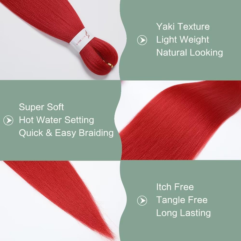 YDDM Capelli Per Treccine Africane Morado Extension Treccine Texture Yaki Easy Install per Principianti 32 Pollici 3 Pezzi Capelli Leggeri e Naturali per Box Braids, Twist e Crochet — view 51