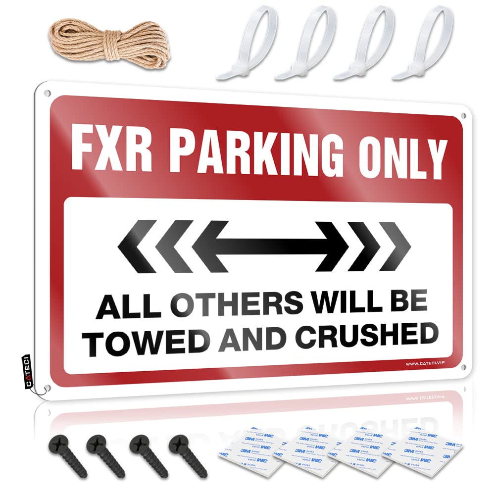 KRAZMURONGD Home Wall Decor Funny Metal Sign Decaor Sign Fxr Parking Only Tin Sign(30X40CM)