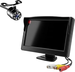 Carzex 5 inch Car Dashboard LCD Rear View Screen with 8 LED Hook Type Number Plate Night Vision Car Reverse Parking Camera... Price In India