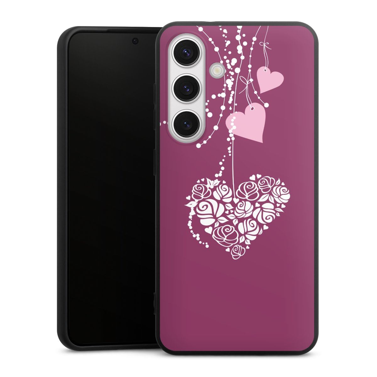 Coque Samsung Galaxy S24 silicone souple DeinDesign motif cœur - 2