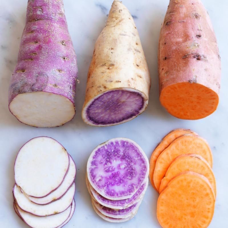 Garden Mix Sweet Potato Slips for Planting &ndash; 3 Slips of Each Variety Pack (Purple, White & Orange...