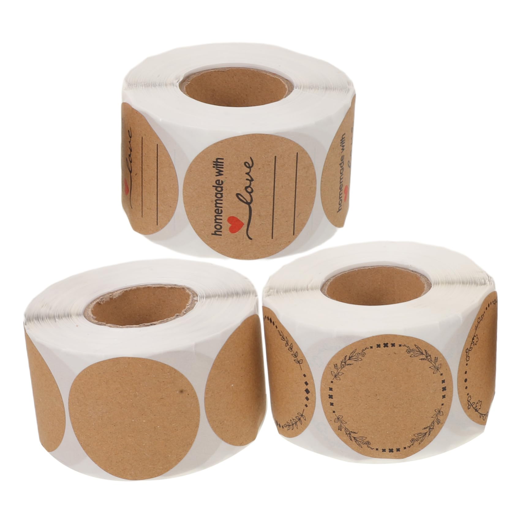 Homoyoyo 3pezzi Etichette Rotonde in Kraft Adesivi Per Sigilli Di Scatole Etichette Adesive Rotonde Per Imballaggi Regalo Spedizioni Postali Pacchi Al Dettaglio Utilizzo Per Piccole Imprese