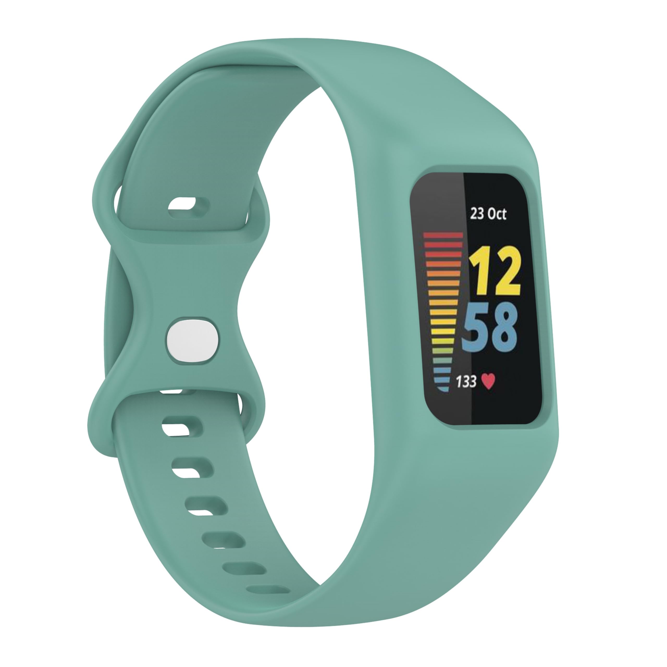 CZhkg Bracelet for Fitbit Charge 5 4 3 Strap, Replacement Smart Watch band,Silicone Armband Sport Band,Quick Release Wristband Bracelet,Watch Straps For Fitbit Charge 5/Charge 4/Charge 3 (Green1)