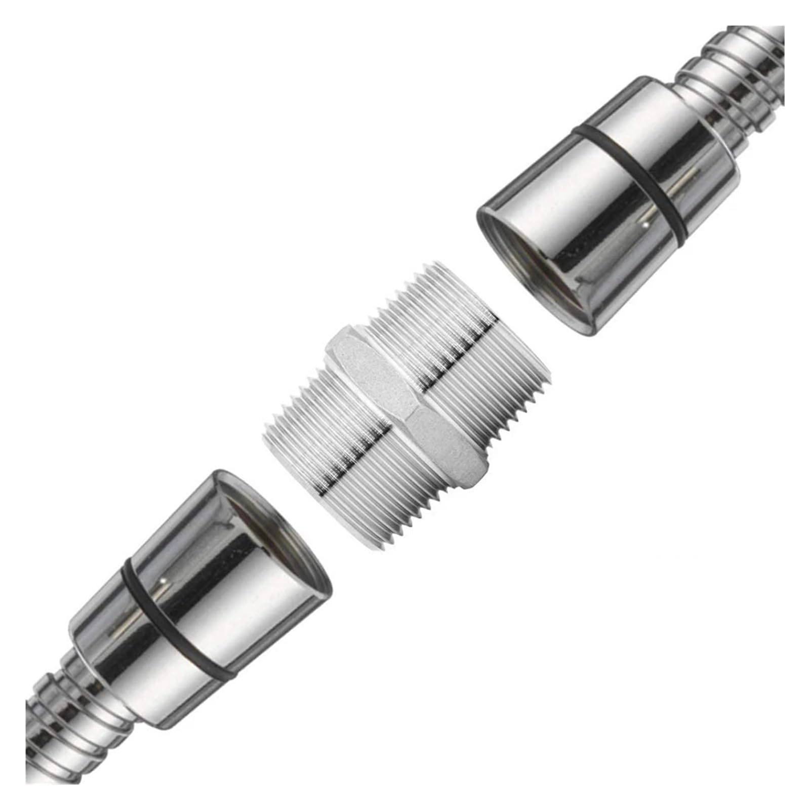 Stainless Steel Shower Hose Connecter Faucet Hose Extend Flexible Shower Hose Thick Bathroom