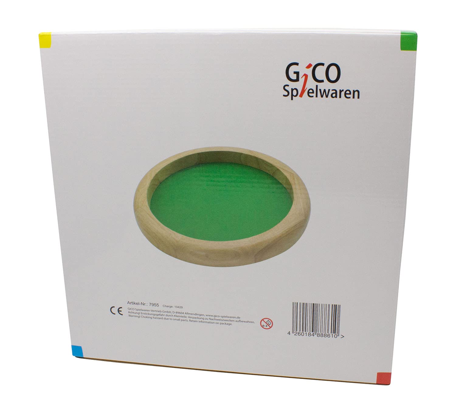 GICO Piste de Jeu de dés Planche à dés Ronde Bois 30 cm H 3,5 cm