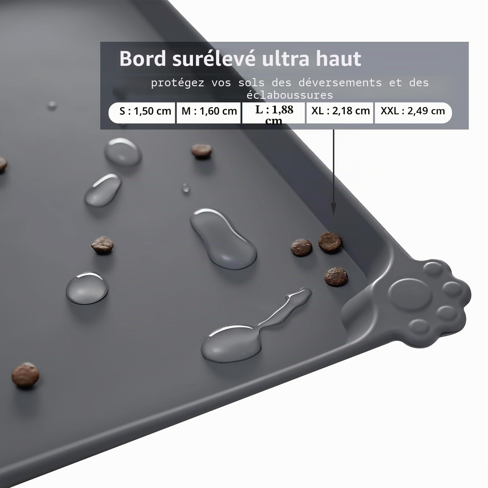 Tapis de Bol en Silicone antiadhésif Reopet pour Chats et Chiens - Imperméable