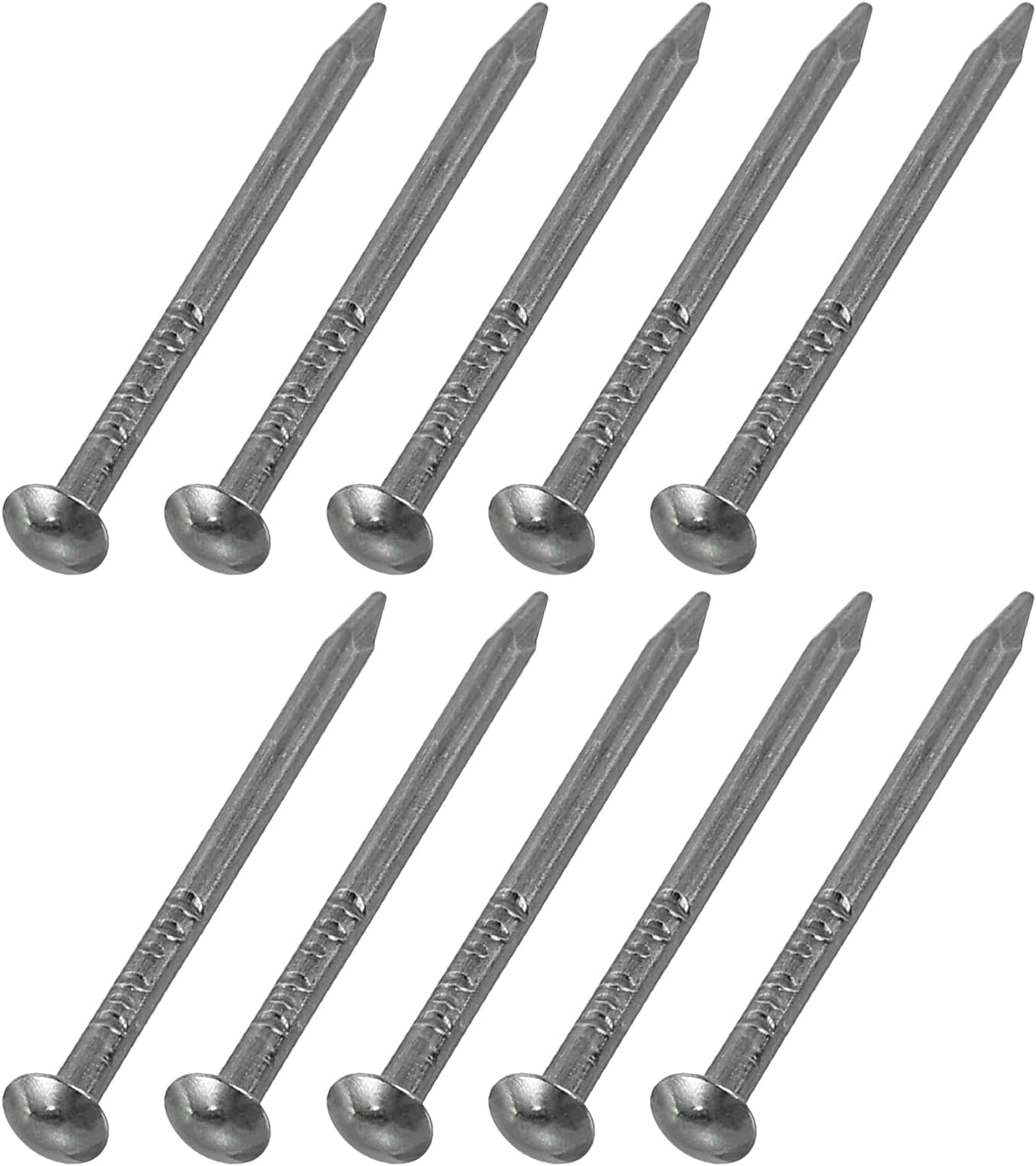 sourcing map 50Pcs Small Hardware Nails, 1.2 x 19mm Carbon Steel Round Head Nail Common Finishing Nail for Household Woodworking Picture Hanging DIY Projects, Black