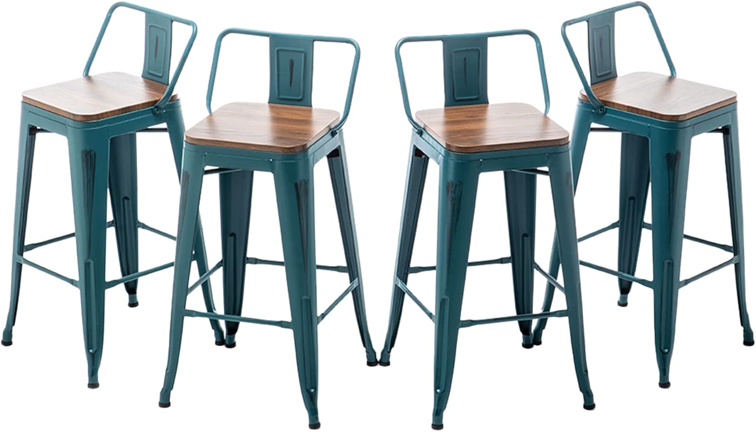 Buy Andeworld Bar Stools Set of 4 Counter Height Stools Industrial