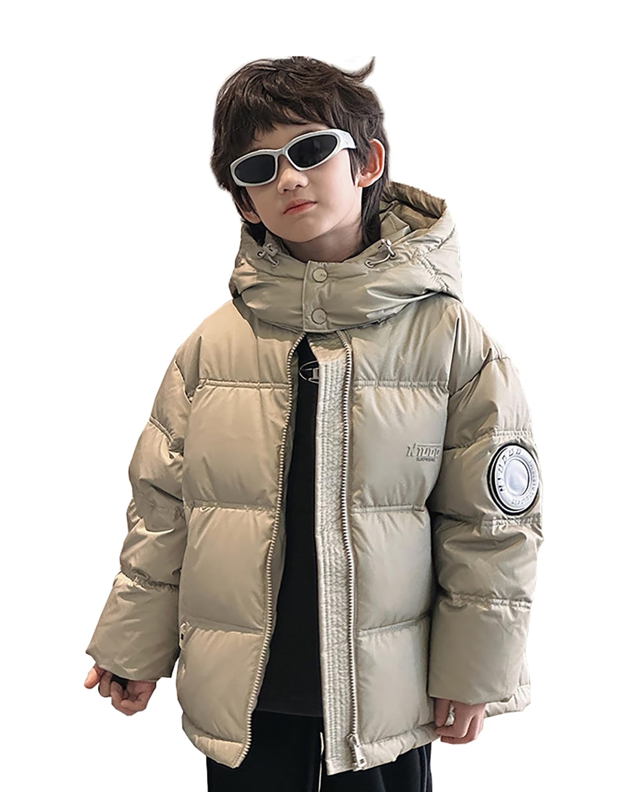 Piumino per bambini e ragazzi Cappotto con cappuccio invernale Giacca Calda Abbigliamento per 4-15 Anni
